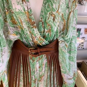 BCBG brown fringe belt with buckles. Awesome piece. You can wear with so much! M